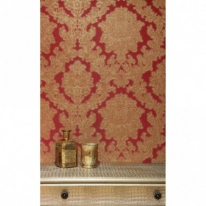 Cenza Damask Wallpaper Red 5sqm