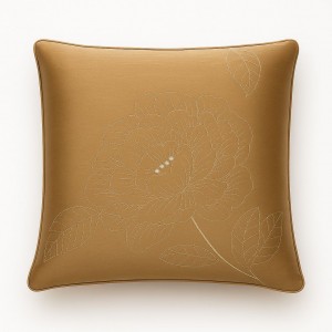 Zilly Cushion  Light Brown and Silver Cover Only
