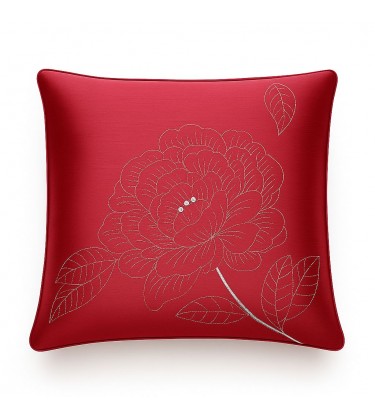 Zilly Cushion Red and Silver Cover Only