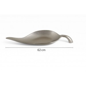 Nickel Decorative Leaf Dish 62cm