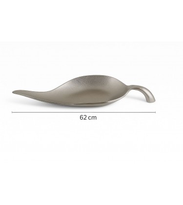 Nickel Decorative Leaf Dish 62cm