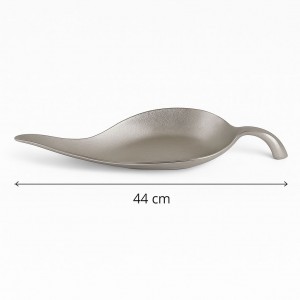 Nickel Decorative Leaf Dish 44cm