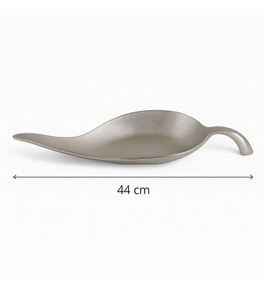 Nickel Decorative Leaf Dish 44cm