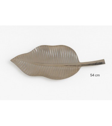 Aluminuim Leaf Large Decorative Plate 54cm 