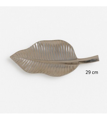 Aluminium Leaf Small Decorative Plate 29cm
