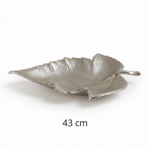 Aluminium Carved Leaf Decorative Plate