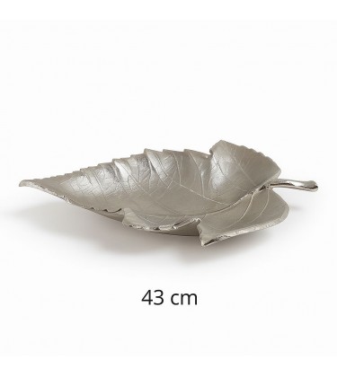 Aluminium Carved Leaf Decorative Plate