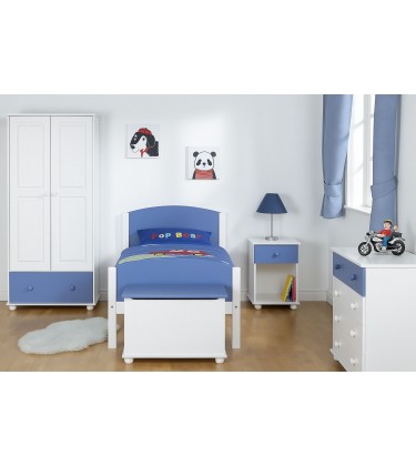 Boys Solid Pine Bedroom Set Blue and White