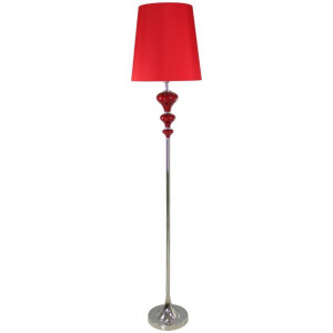 Tall Venus Red Glass Floor Lamp