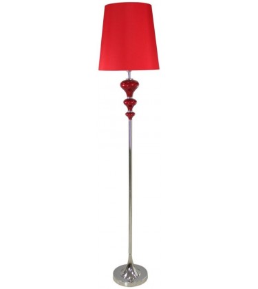 Tall Venus Red Glass Floor Lamp