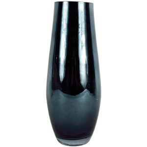 Blue Glazed Metalic Vase 30cm