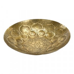 Large Gold Moroccan Decorative Bowl 42cm