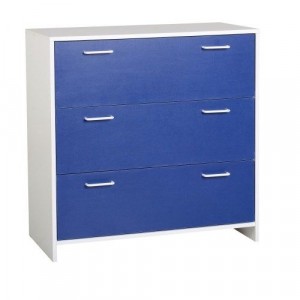 Boys 3 Drawer Chest in White and Blue