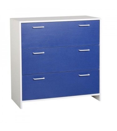 Boys 3 Drawer Chest in White and Blue