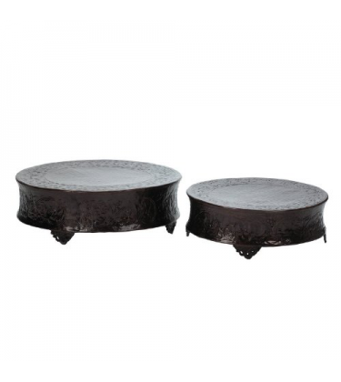 Set of 2 Copper Moroccan Table or cake stand