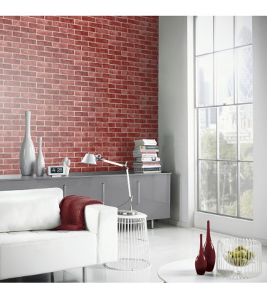 Red Brick Effect Wallpaper 5sqm