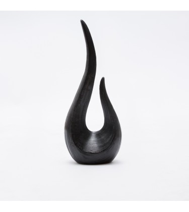 Black Flame Decorative Sculpture 39cm