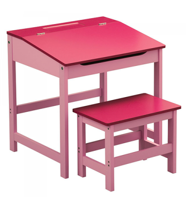 Desk and Stool for Girls Pink