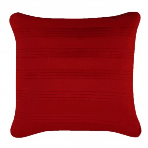 Pleated Taffeta Cushion Red