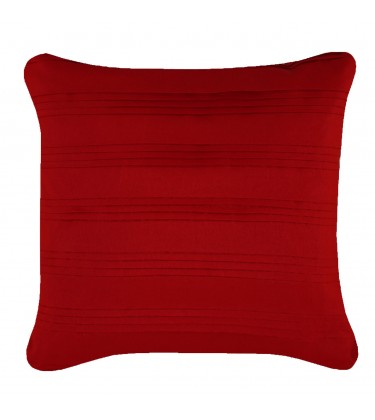 Pleated Taffeta Cushion Red