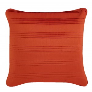 Pleated Taffeta Cushion Orange