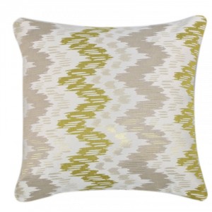 Zig Zag Cushion Green