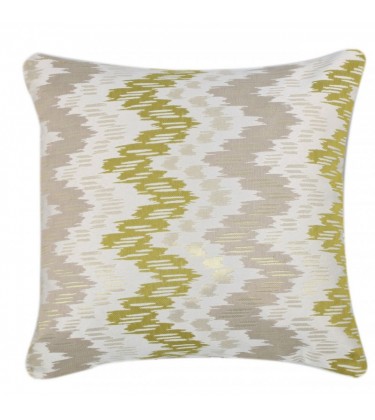 Zig Zag Cushion Green