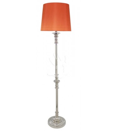 Large Chrome Floor Lamp Orange