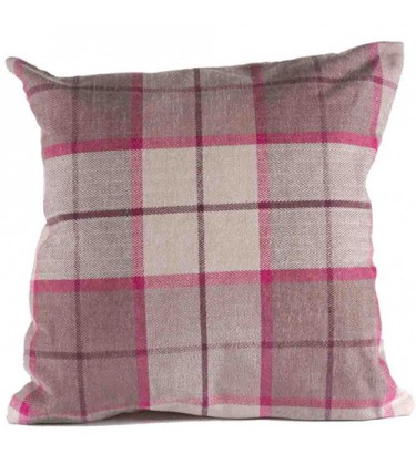 Check Cushion Fuschia