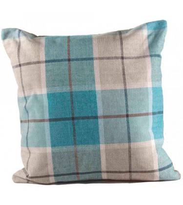 Check Cushion Teal