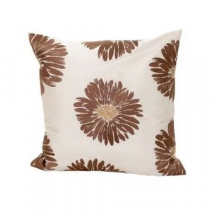 Cream Brown and Gold Cushion