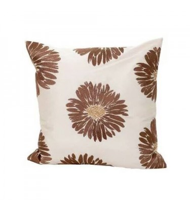 Cream Brown and Gold Cushion