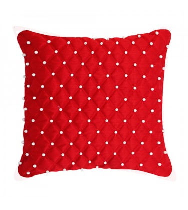 Small Pearl Cushion Red