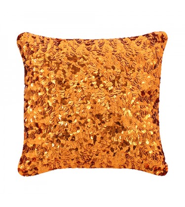 Small Sparkle Sequins Cushion Orange