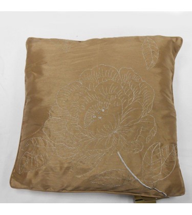 Zilly Cushion  Brown and Silver Cover Only