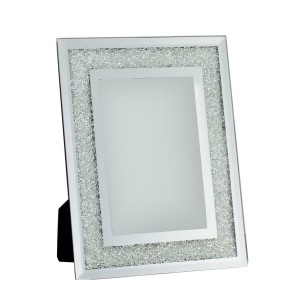 Silver Diamond Crush Small Photo Frame