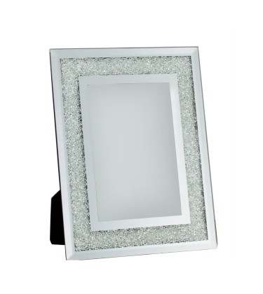 Silver Diamond Crush Small Photo Frame