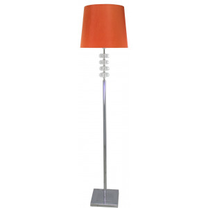 Lindsor Chrome Floor Lamp Orange
