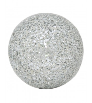 Large Silver Sparkle Mosaic Decorative Ball 