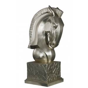 Greek Horse Head Decoration in Matte Gold 
