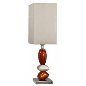 Small Pebble Table Lamp Champagne and Terracotta