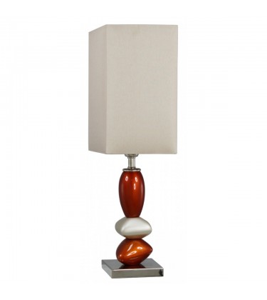 Small Pebble Table Lamp Champagne and Terracotta