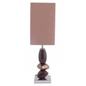 Small Pebble Table Lamp Brown and Bronze