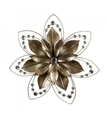 Metal Flower Wall Art Champagne 