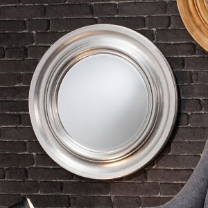 Revose Silver Round Wall Mirror