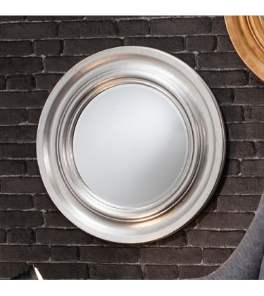 Revose Silver Round Wall Mirror