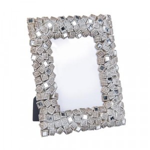 Enza Mosaic Nickel Photo Frame 5" by 7" 