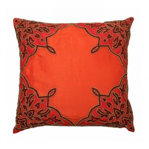 Embroidery Detail Cushion Orange