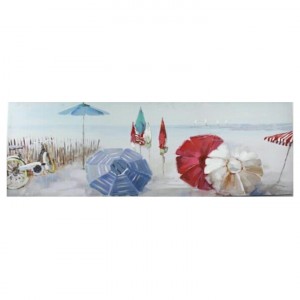 Umbrella Beach Canvas Wall Art