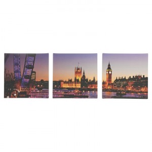 Set of 3 London Nightlife Canvas Wall Art